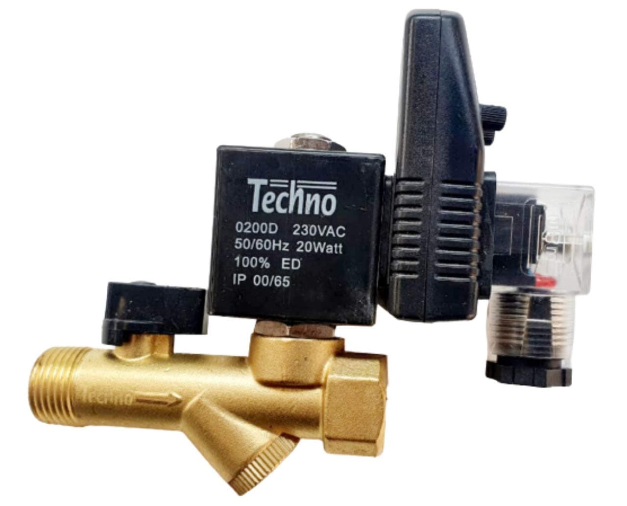 Techno ADV 15T BRASS AUTO DRAIN VALVE +TIMER-I+ STRAINER SIZE-1/2"