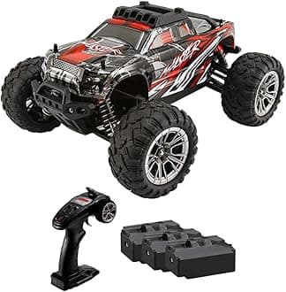 RC Cars 2.4Ghz 1/16 Scale Remote Control Truck, 4WD High Speed 33 KM/h Remote Control Buggy All Terrains Electric Toy Off Road RC Car Vehicle Truck Crawler for Kids Adults Birthday Gift