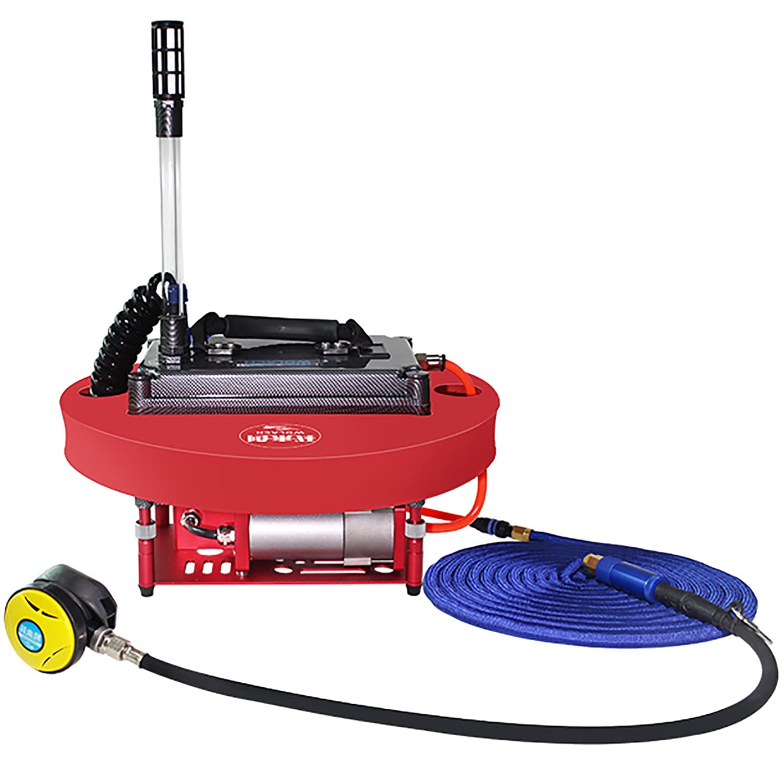 Diving Ventilator,Portable Rechargeable Underwater Breathing System Scuba Diving System,Diving Systems with 49 Ft Hose & Diving Breathing Regulator Scuba Compressor for Diving Fishing 4Hours