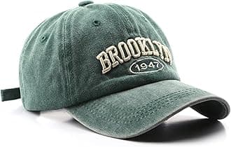 Brooklyn Hat Vintage Brooklyn 1947 Dad Hat Washed Cotton Unstructured Baseball Cap for Men & Women