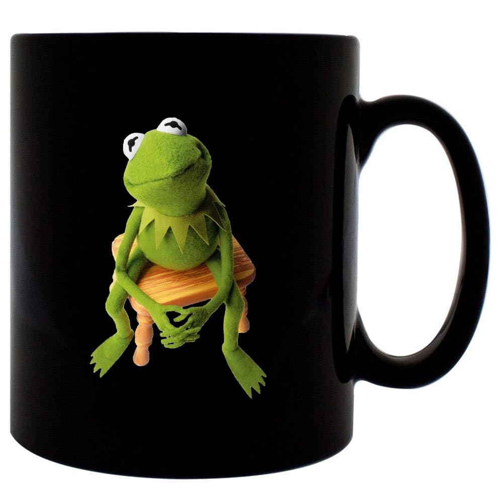 Kermit the Frogs Sit Mug 11oz Ceramic Coffee Mug (Black)