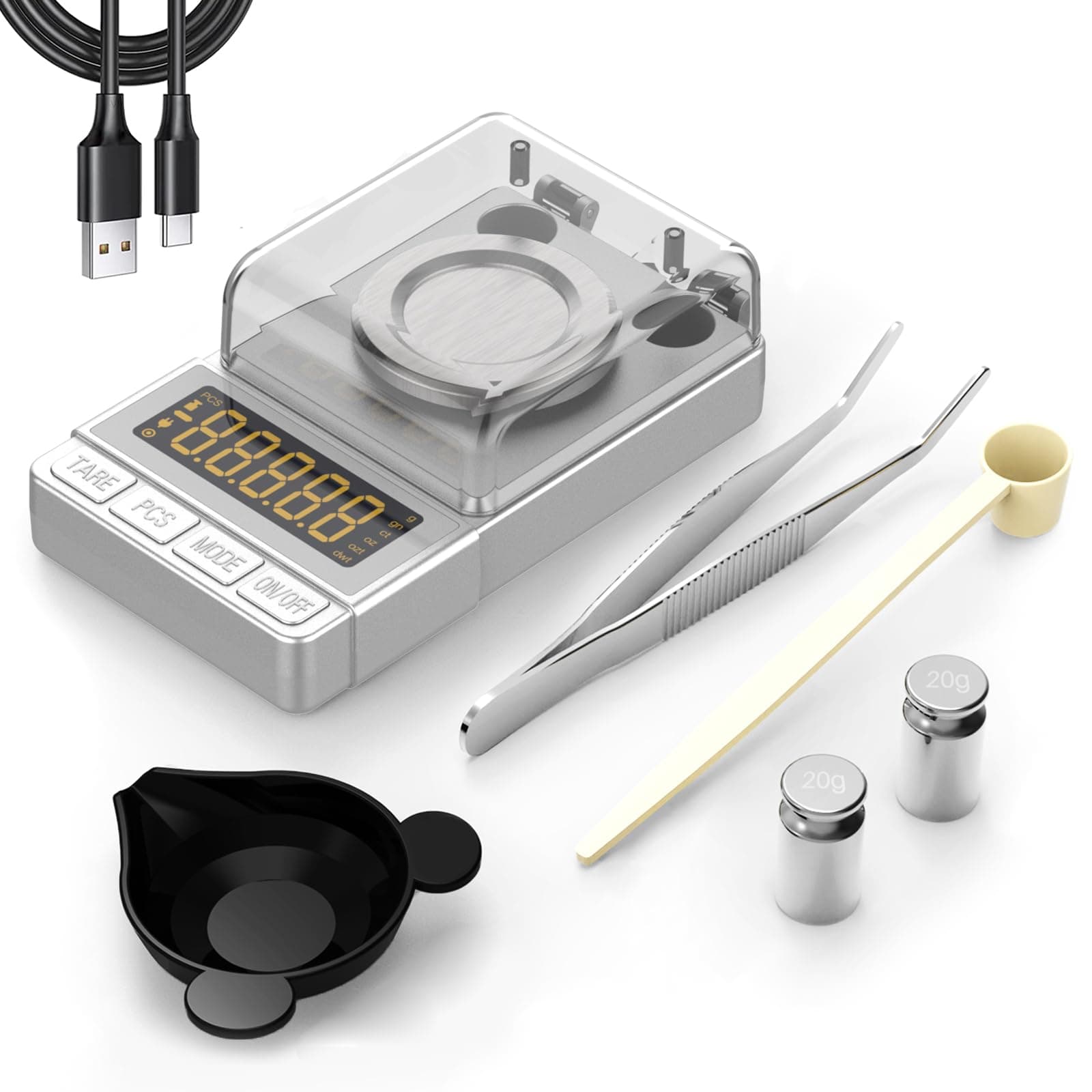 MAXUS Milligram Scale 100g/0.001g Sliver