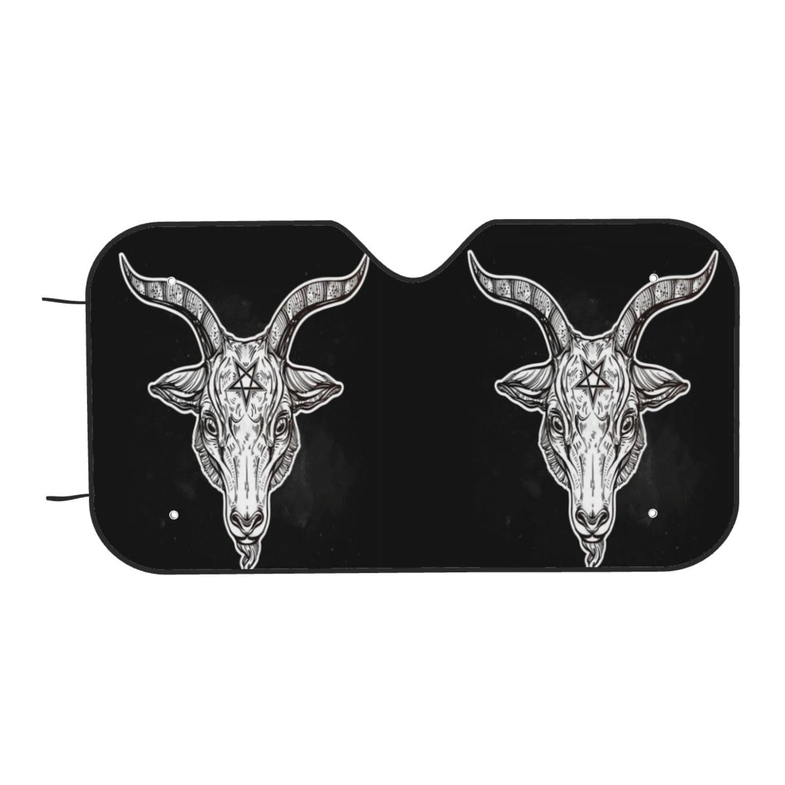 Baphomet Satan Goat Car Sunshade Cover Automobile Windshield Foldable Sun Visor Apply for Van Truck Trailer