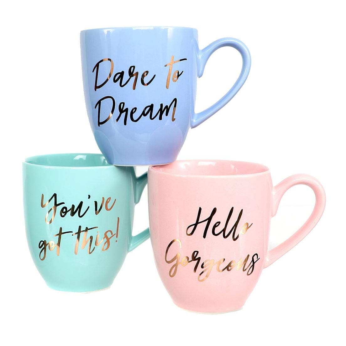 Blue "Dare to Dream" Ceramic Coffee Mug, 16oz.