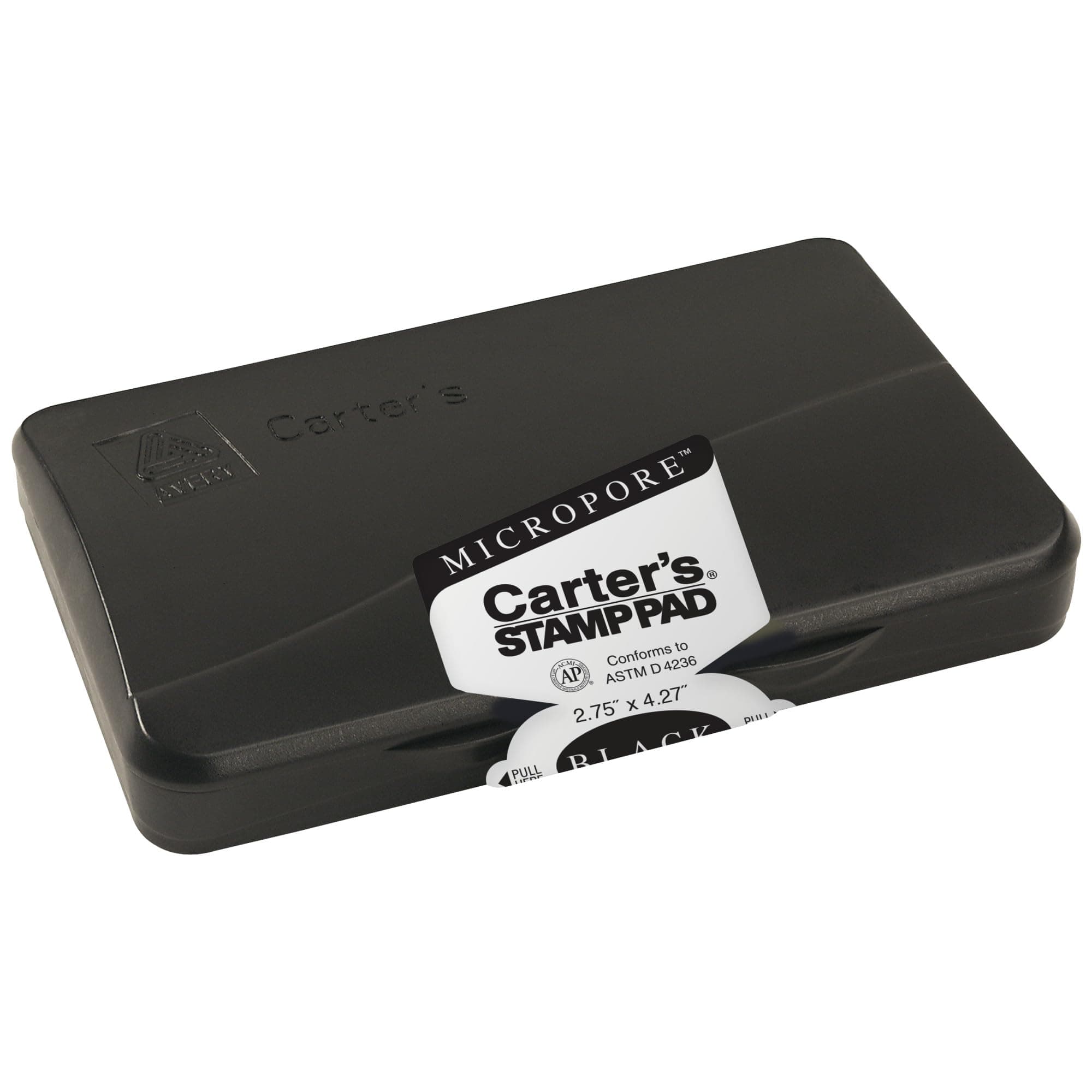 Carter's Micropore Black Stamp Pad, 2.75 x 4.27 Inches, 1 Pad (21281)