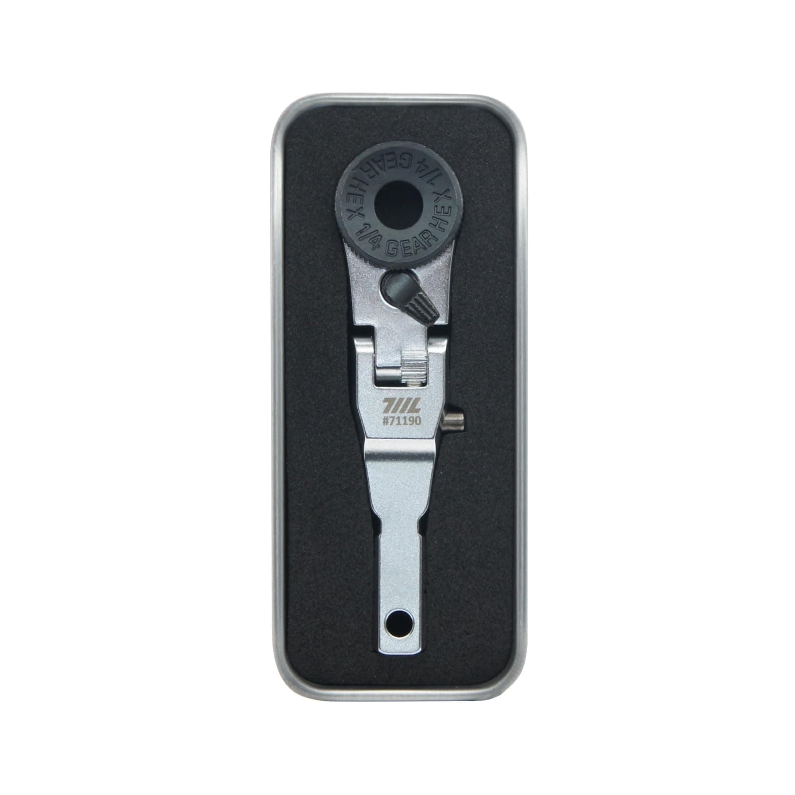 711L Flat End Flex Head EDC Ratchet Wrench - Screwdriver Accessory Compatible with Multitools' Flat Bit Adapters