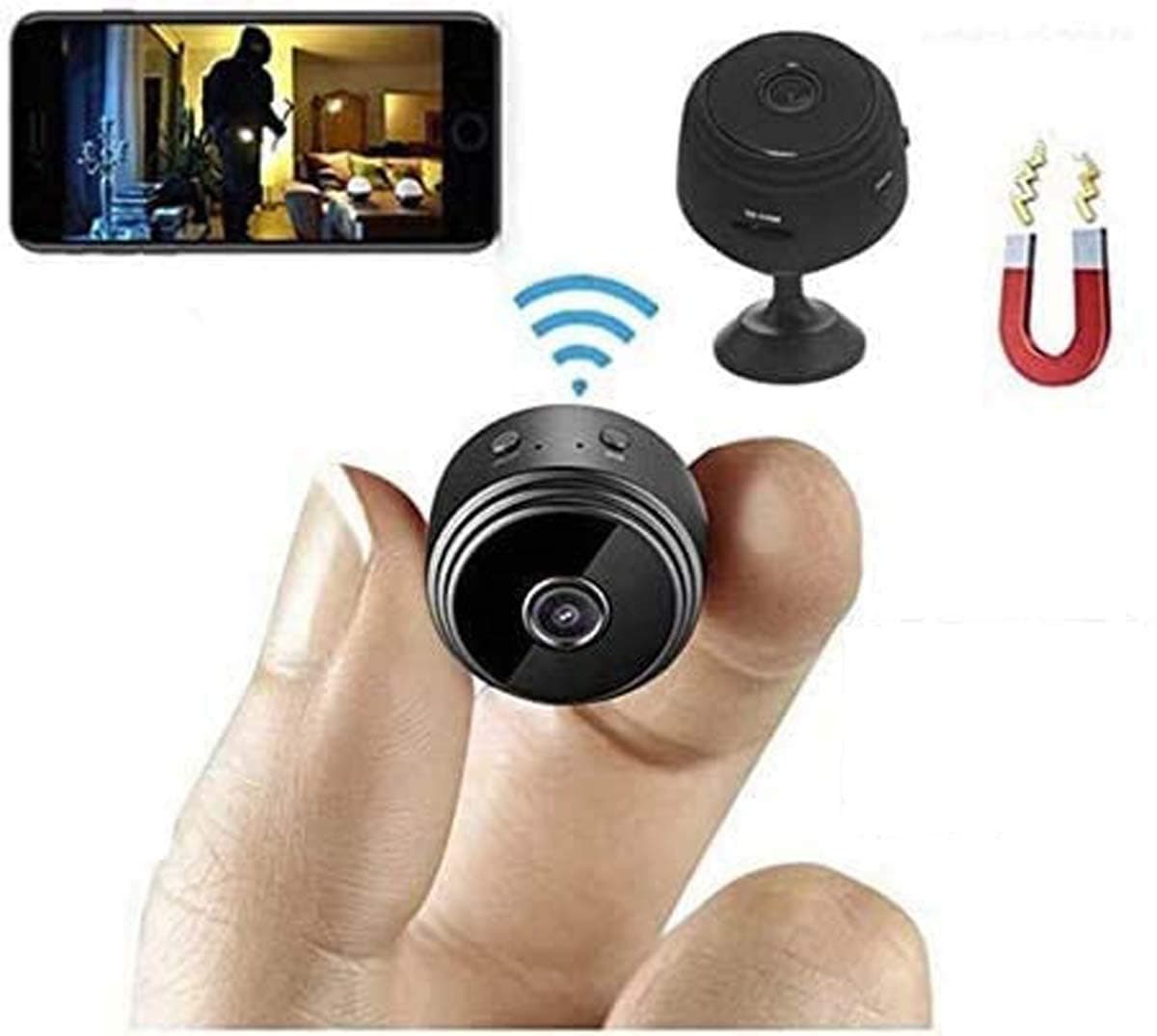 A9 HD 1080P Mini Camera Wireless Wifi Security Night Vision Motion 16GB TF Card（Black）