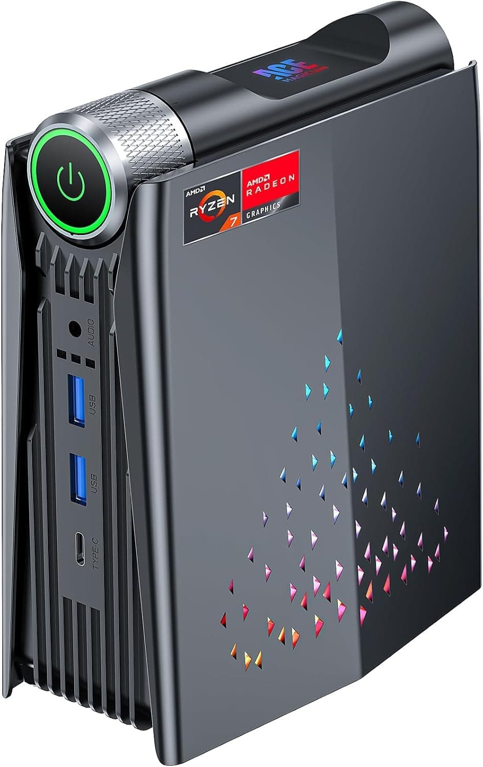 ACEMAGICIAN [Mini Gaming PC Ryzen Mini PC, AMD Ryzen 7 Pro 5875U(up to 4.5Ghz) 32GB DDR4 512GB NVMe SSD Mini Desktop Computer, Mini Computers [WiFi6/BT5.2] [4K UHD/RGB Lights/3 Adjustable Micro PC]