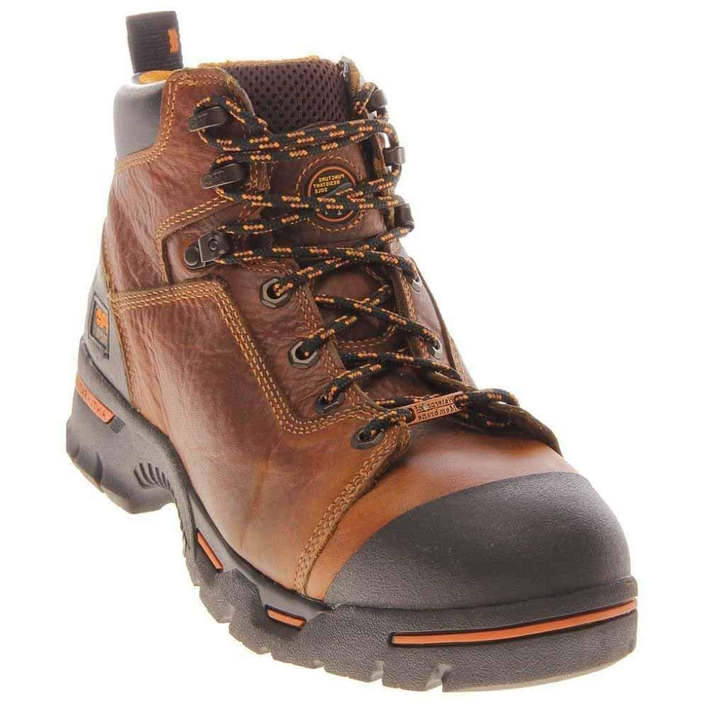 Timberland PRO mens Endurance 6 Inch Steel Safety Toe CSA Puncture Resistant Waterproof Industrial Work Boot, Brown, 11.5