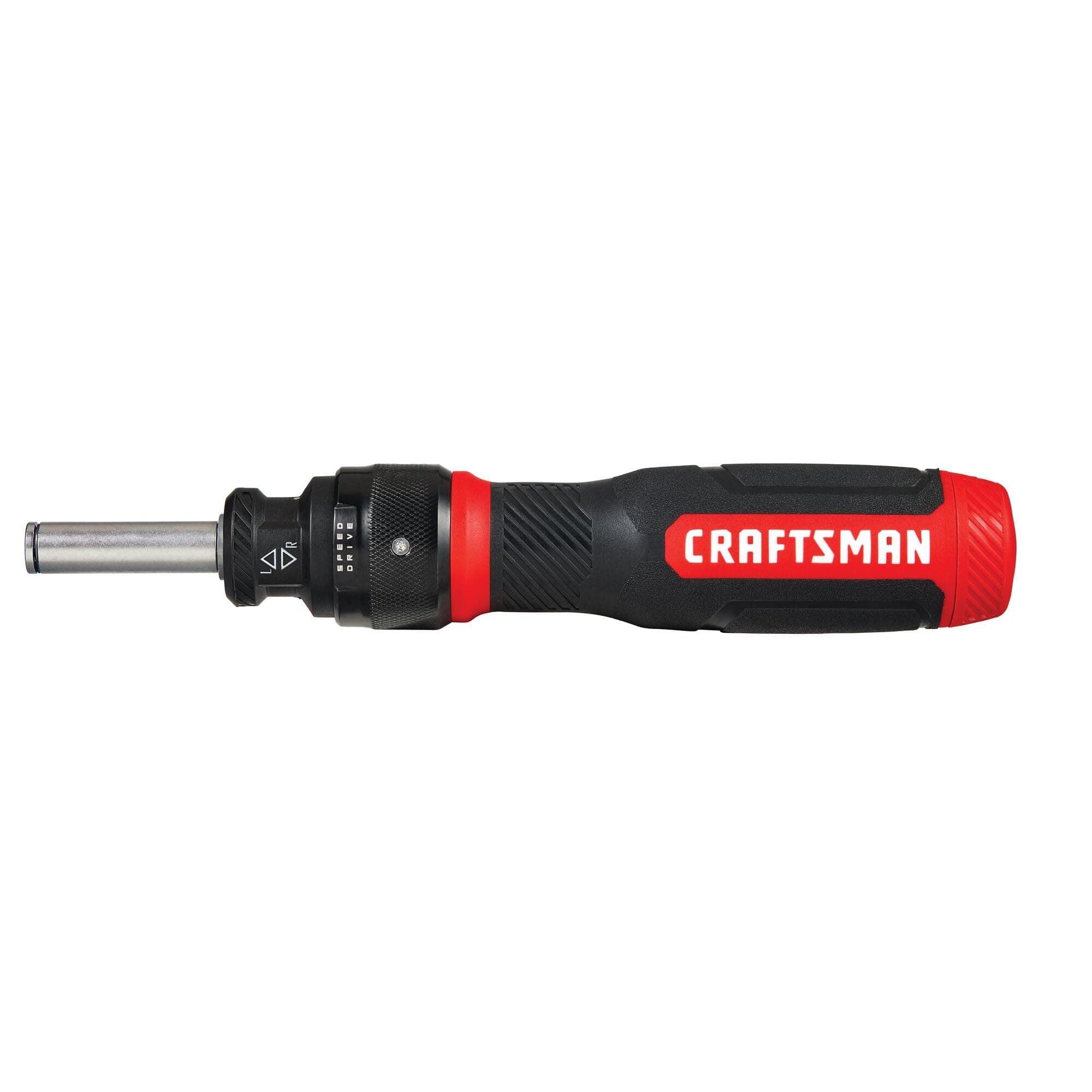 CRAFTSMAN Ratcheting Screwdriver, SpeedDrive, 2” Double Ended Bits Included, Handle Holds Up To 6 Bits (CMHT68129)