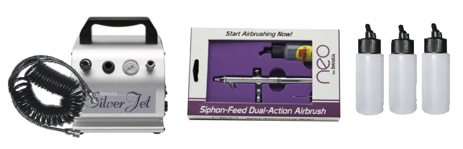 Compressor set and HP-S51K-BCN starter kit neo 2 airbrush (japan import)