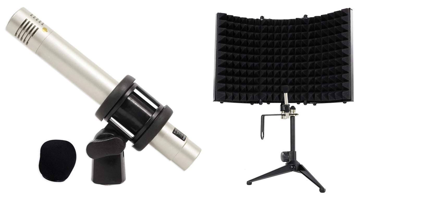 Samson C02 Pair Pencil Condenser Studio Recording Microphones Mics+Iso Shield