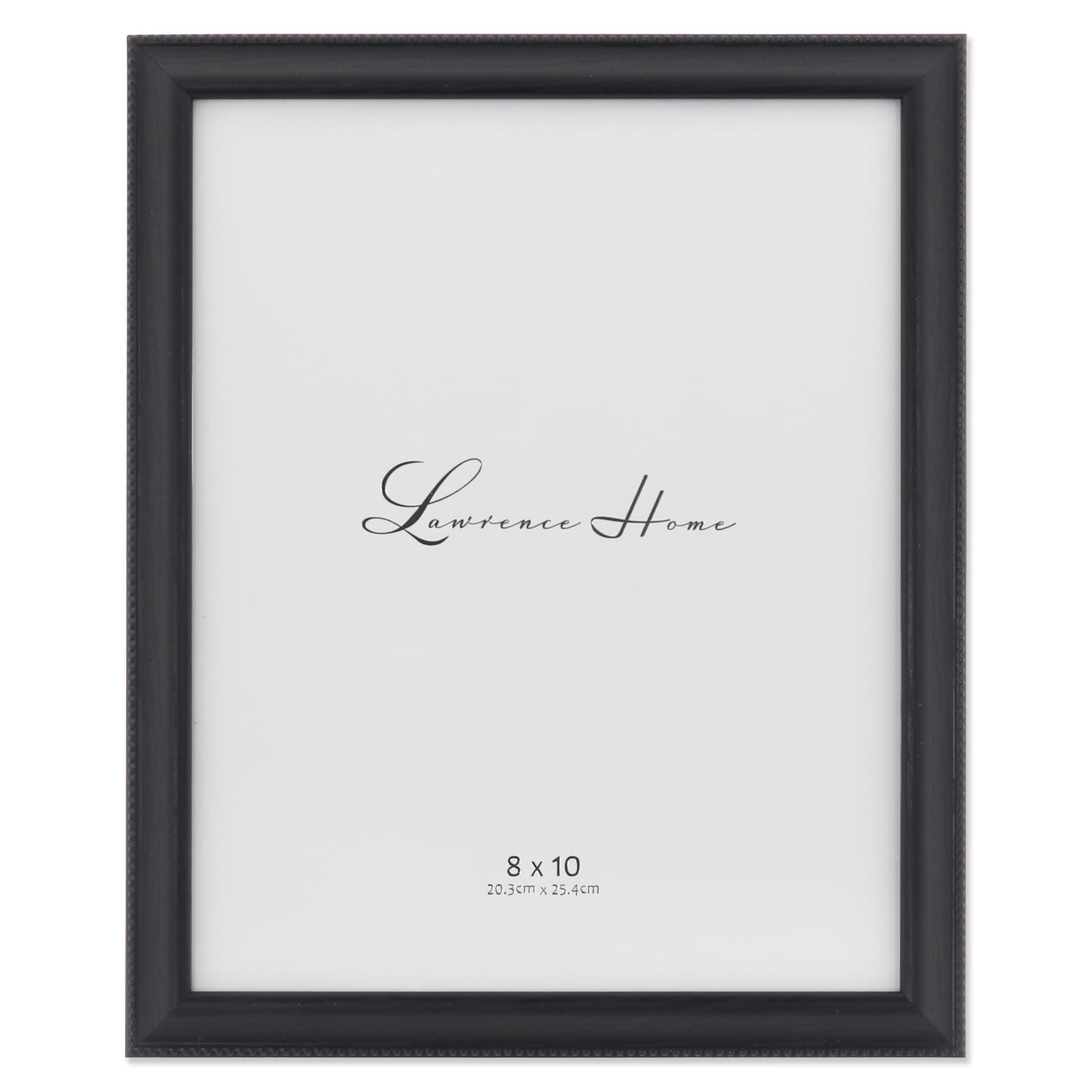 Lawrence Frames Classic Bead Picture Frame, 8x10, Black