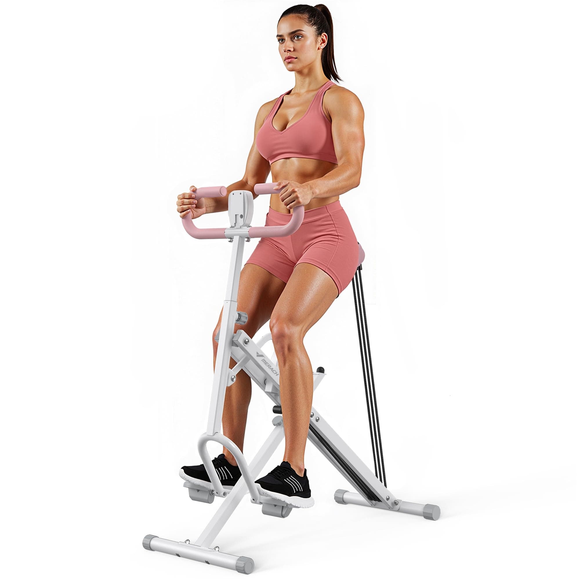 Squat Machine, MERACH R07 2 in 1 Squat Rowing Machine, Easy Setup & Foldable Exercise Equipment, Glute Trainer Machine, Glutes & Leg Home Workout Machine