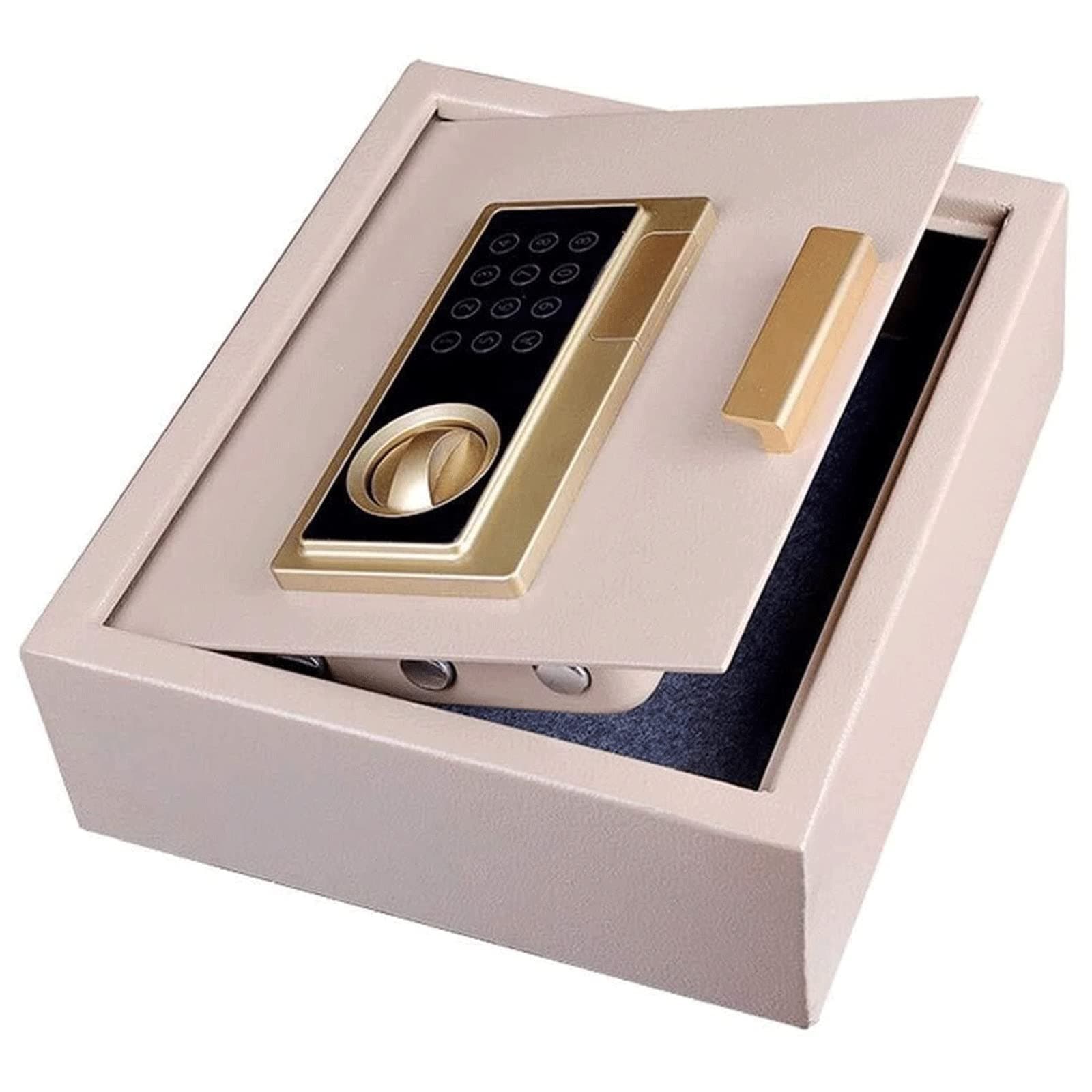 Safe Drawer Safe,with Electronic Chip&Alarm System Safe Box,Alloy Handle, Buffer Hydraulic Strut,Multi-layer Electrostatic Coating On The Surface Safe,Suitable for Various Occasions