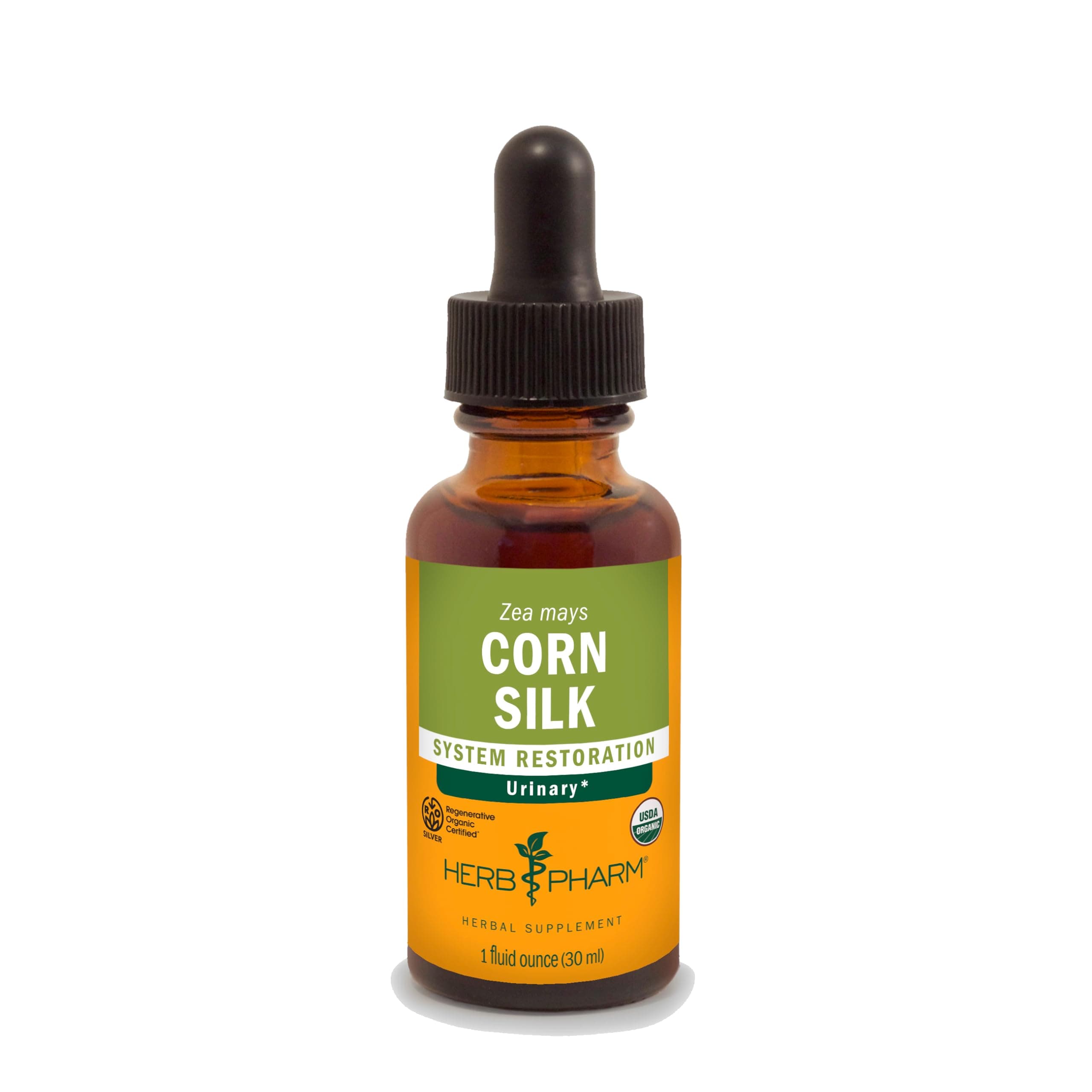 Certified Organic Corn Silk Liquid Extract for Urinary System Support, 1 Fl Oz