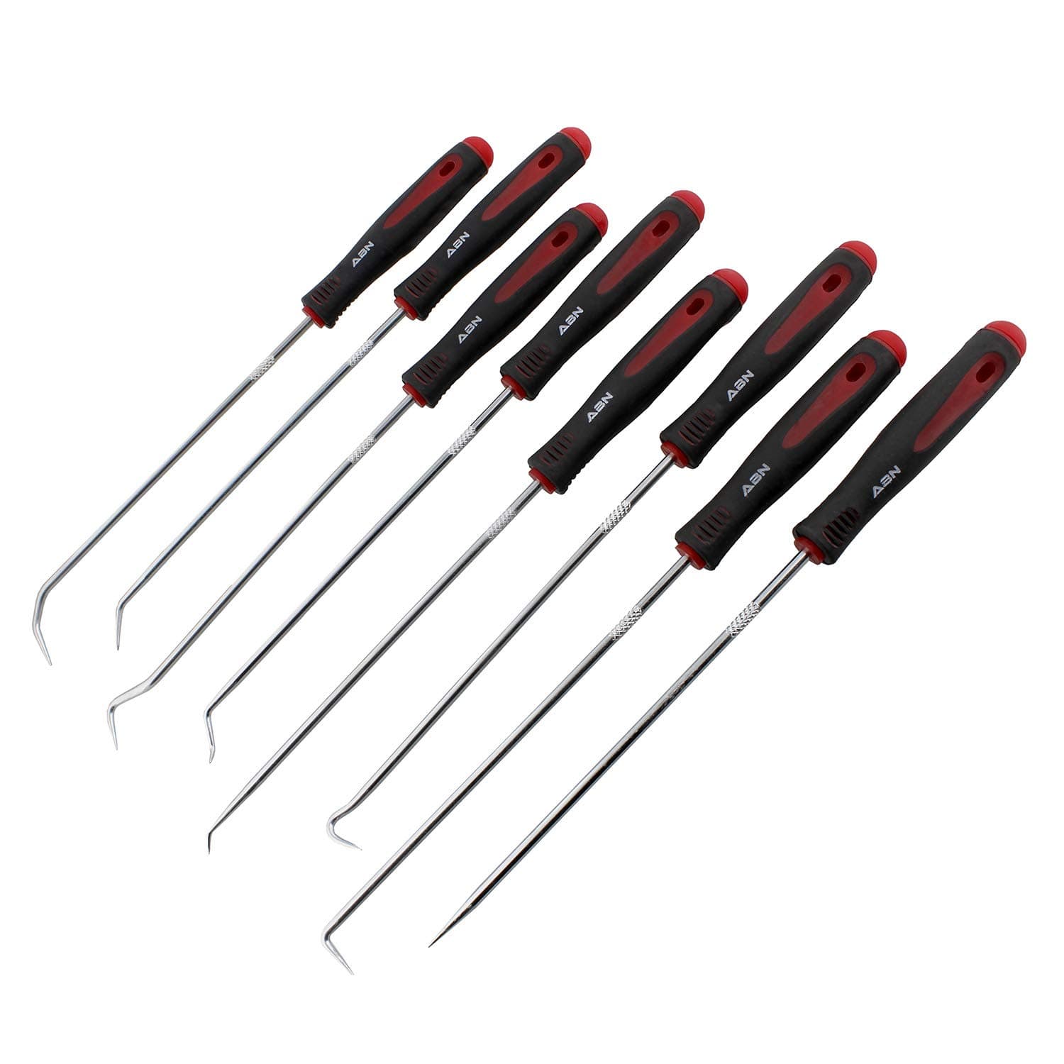 ABN Hook and Pick Set – 8 Pc Metal Pick Tool Set, Mechanic Pick Set, 9in Picks and Hook Set Auto Body Tools