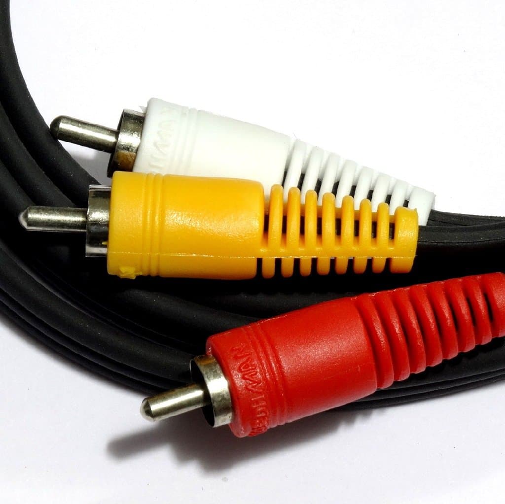 CABLESETC Pure Copper 3 RCA - 3 RCA Composite Audio Video AV Cable TV LCD LED DTH - 1.5m