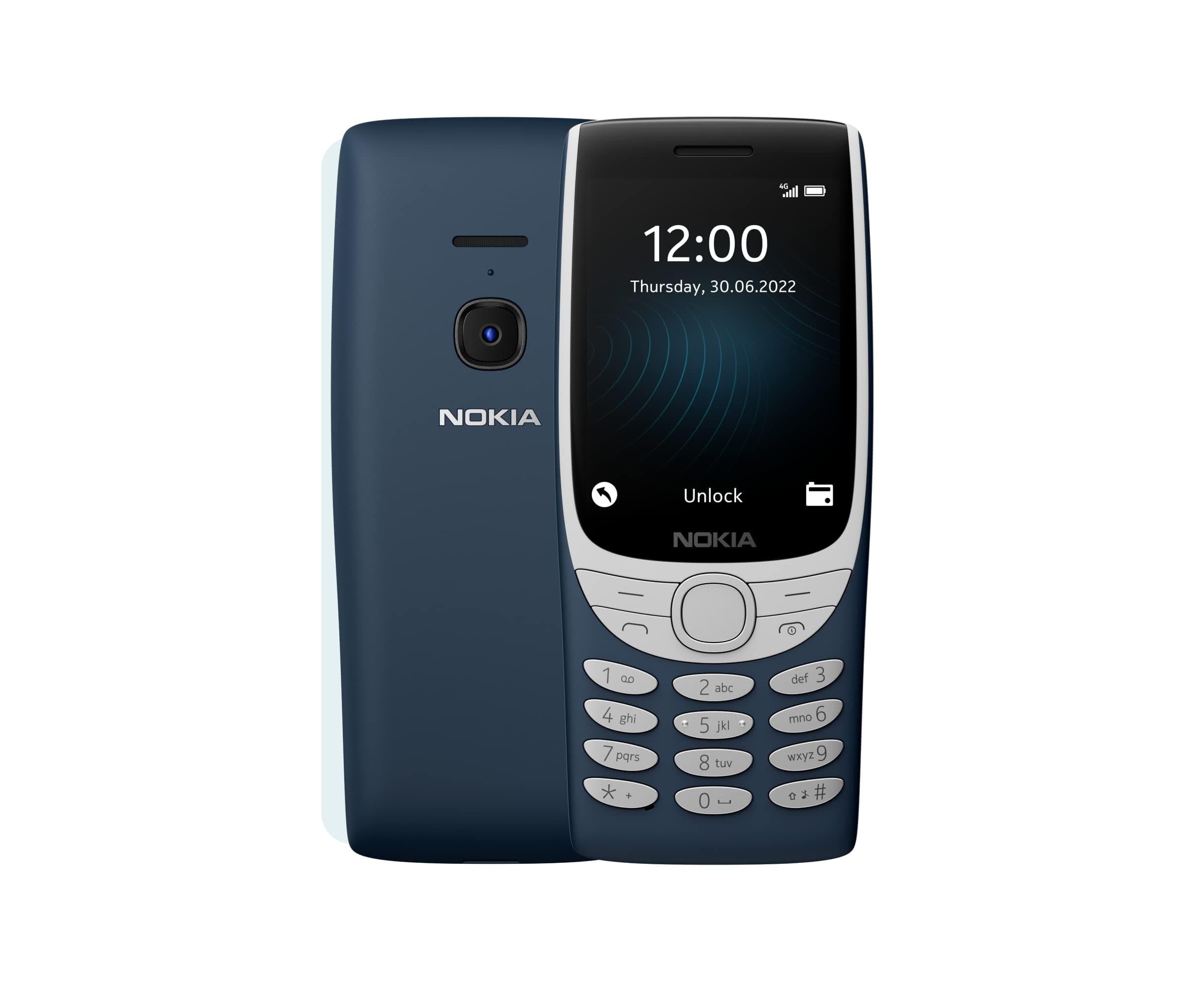 Nokia 8210 Feature Phone with 4G connectivity, large display, built-in MP3 player, wireless FM radio and classic Snake game (Dual SIM) – Blue