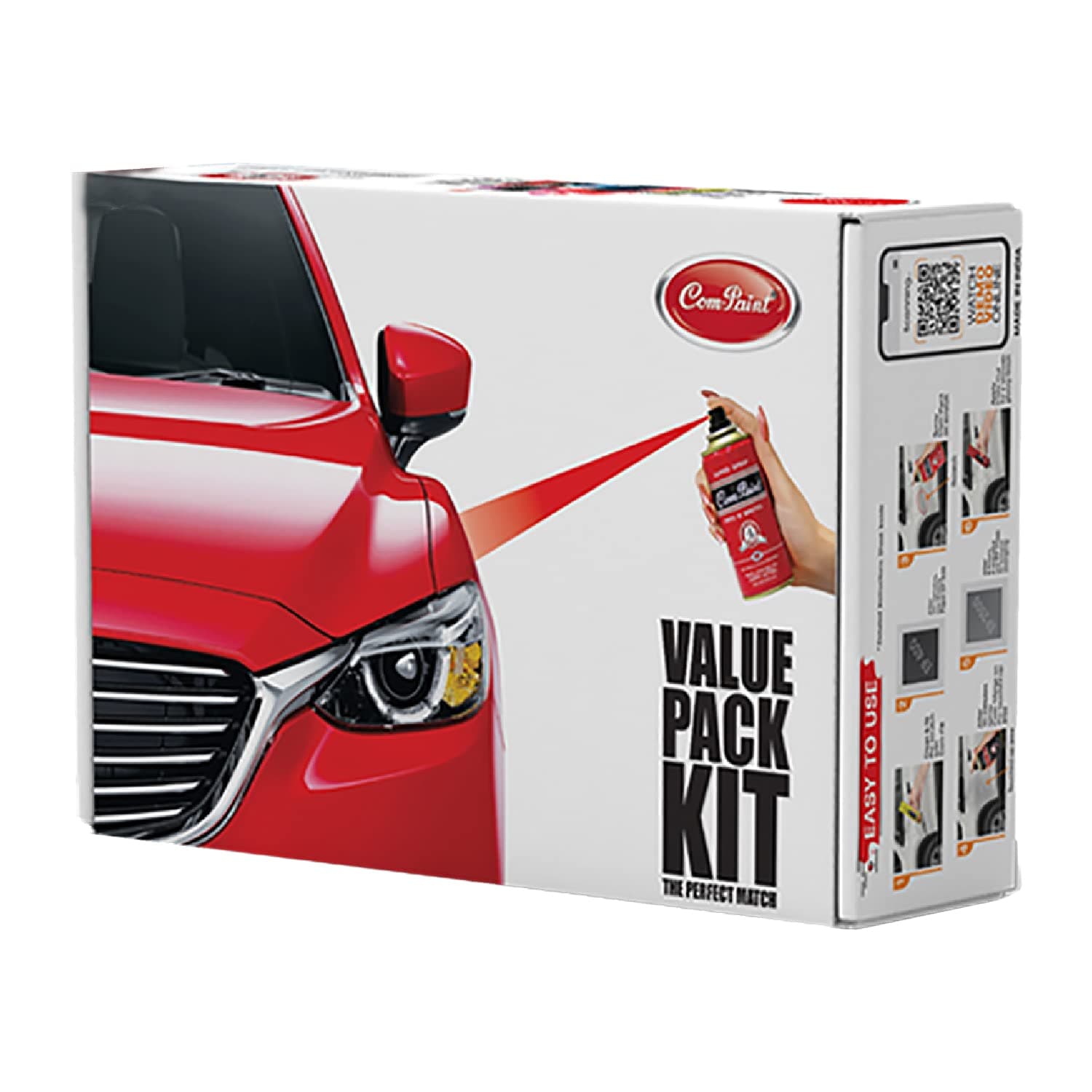 COM-PAINT Best Car Scratch Remover Kit - Spray Paint for AUDI Q7, RC Colour (Florett Silver Metallic) - Made in India