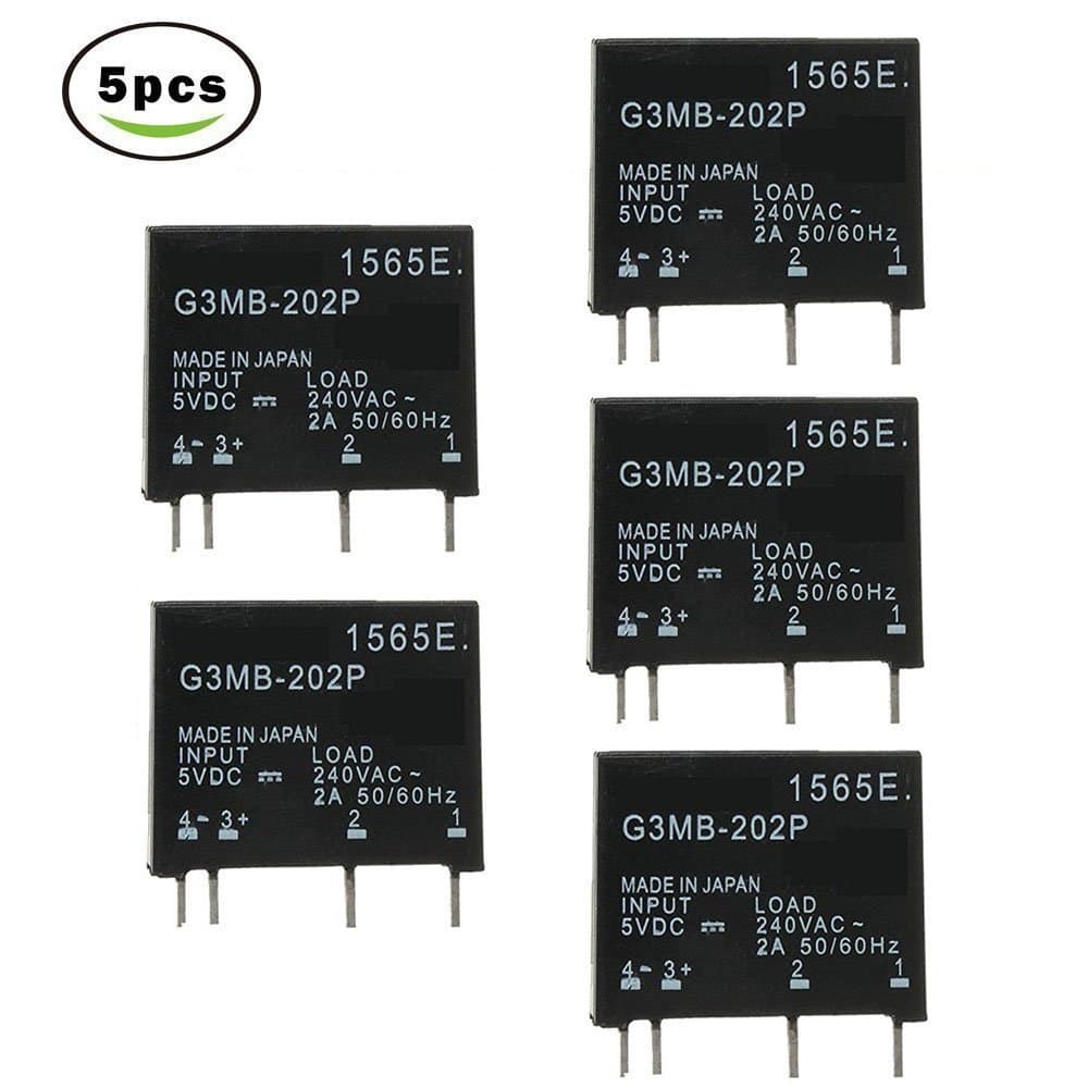 Superele 5pcs/lot solid state relay G3MB-202P DC-AC PCB SSR In 5VDC,Out 240V AC 2A