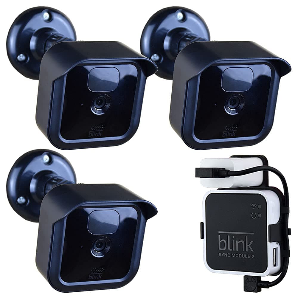 All New Blink Outdoor Camera Mount Bracket,3 Pack Full Weather Proof Housing/Mount with Blink Sync Module Outlet Mount for Blink Outdoor Cameras Security System(Blink Camera not Included)