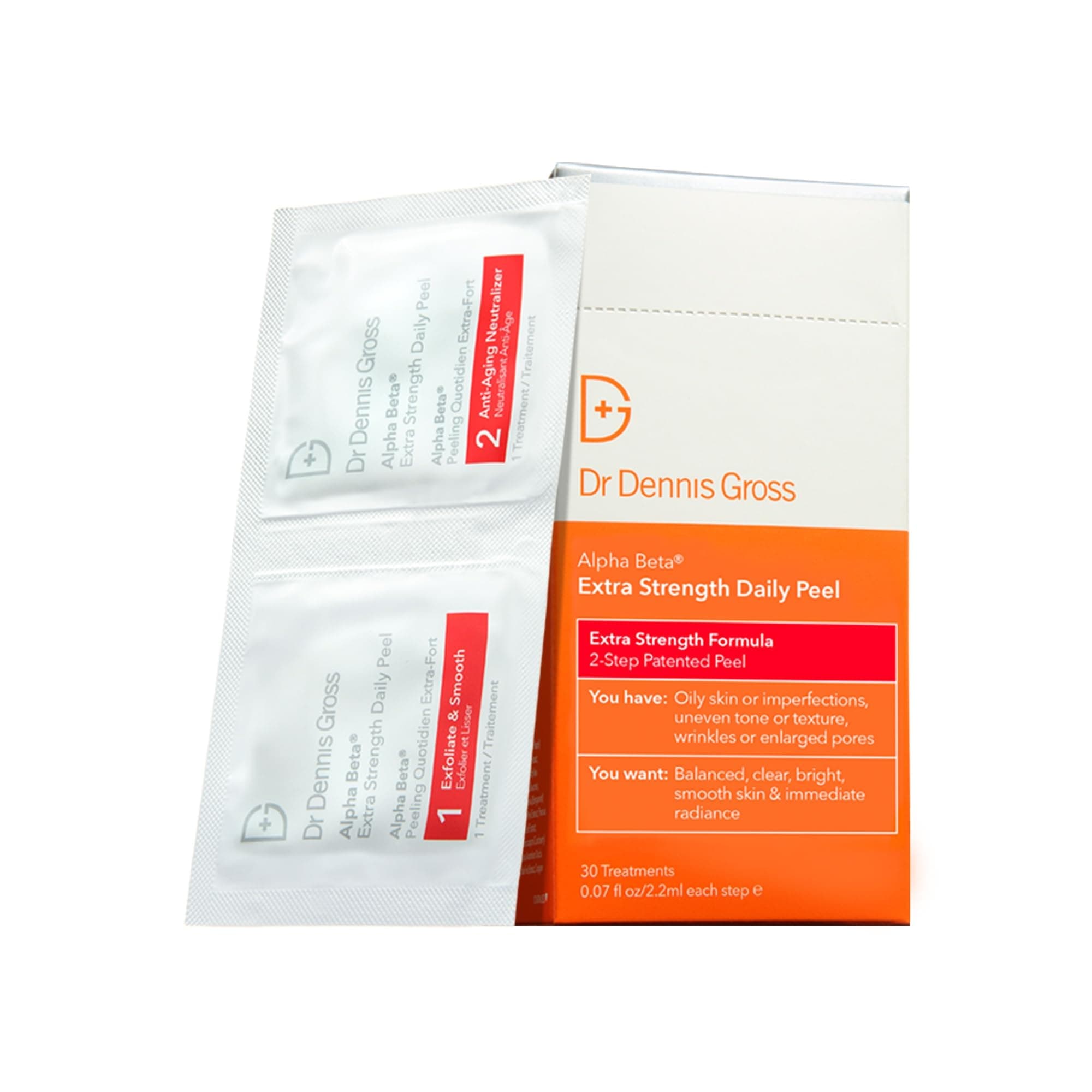 Dr. Dennis Gross Alpha Beta Peel Extra Strength Formula for Unisex 30 Pc Pads