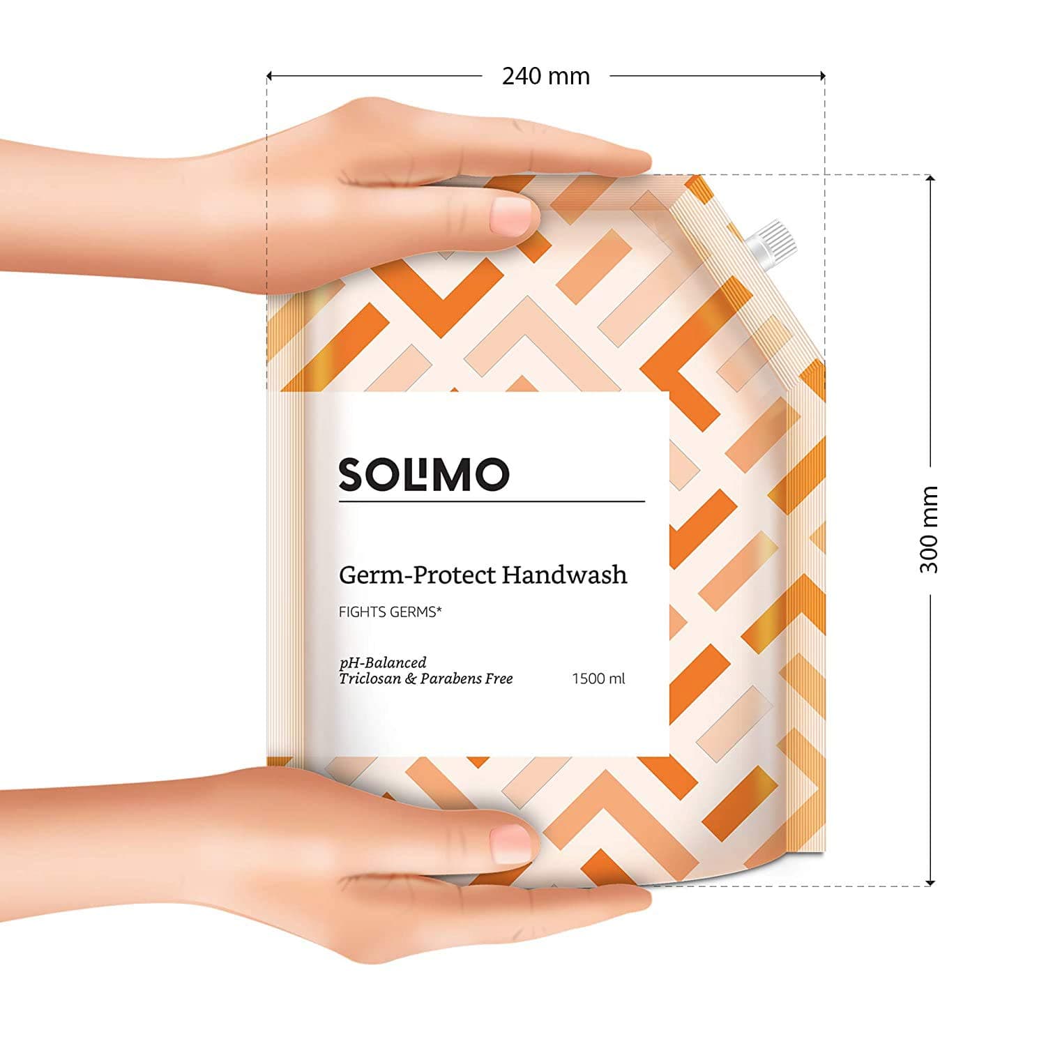 Amazon Brand - Solimo Germ-Protect Handwash Liquid, 1500 ml