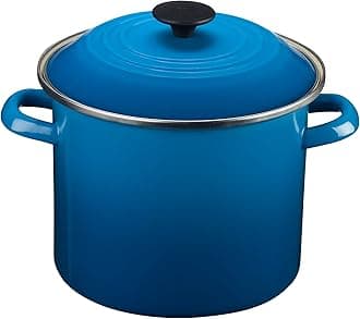Le Creuset N5100-2259 Enamel Over Steel Stockpot, 8-Quart, Marseille