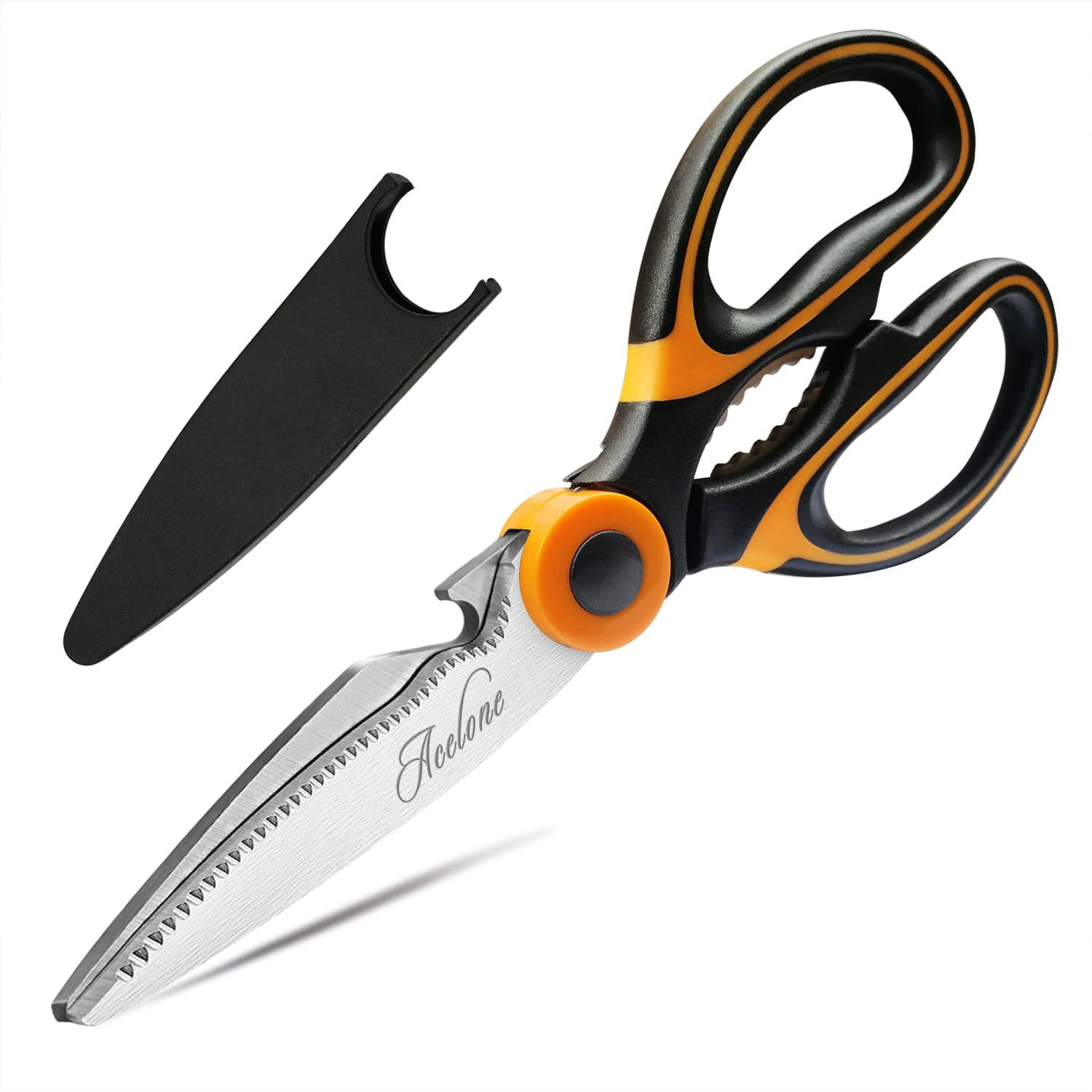 Acelone Kitchen Shears, Premium Heavy Duty Shears Ultra Sharp Stainless Steel Multi-function Kitchen Scissors for Chicken/Poultry/Fish/Meat/Vegetables/Herbs/BBQ