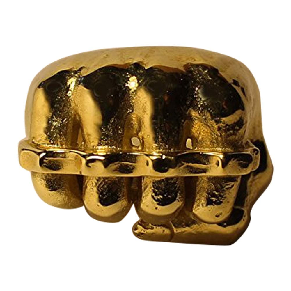 Men's Polished Fist Ring & Knuckle Duster 9ct Solid Gold Fully Hallmarked 28g