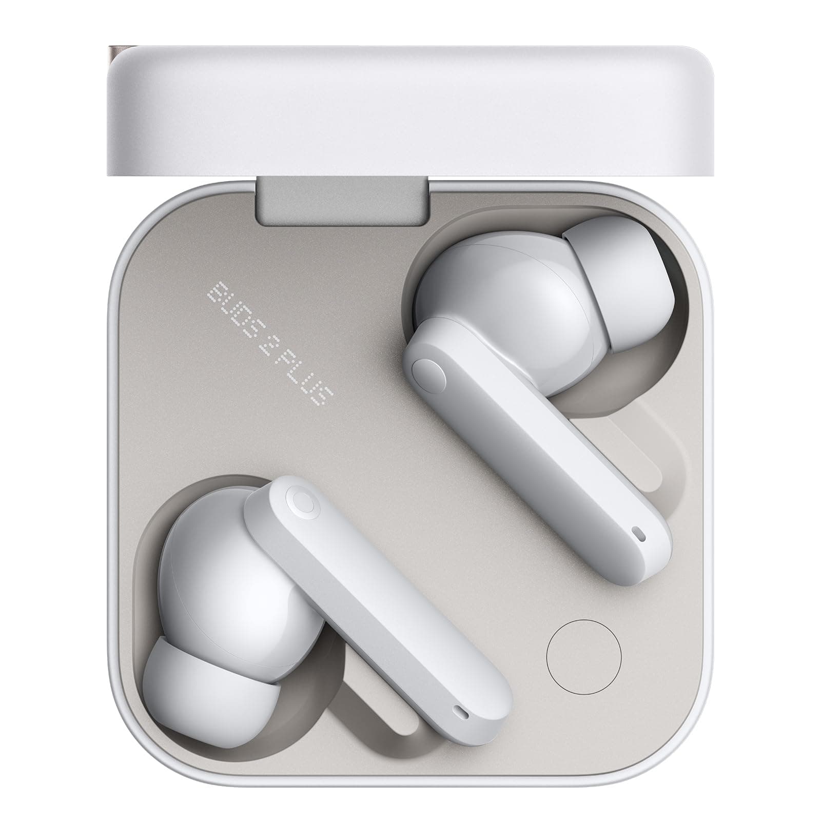 CMF Buds 2 Plus 2025 New Wireless Earbuds Adaptive Noise Cancelling, Hi-Res Audio Bluetooth Headphones, 12mm Drivers for Deep Bass, 50dB ANC 61.5H Playtime, Sport Ear Buds with 6 Mics, Light Grey