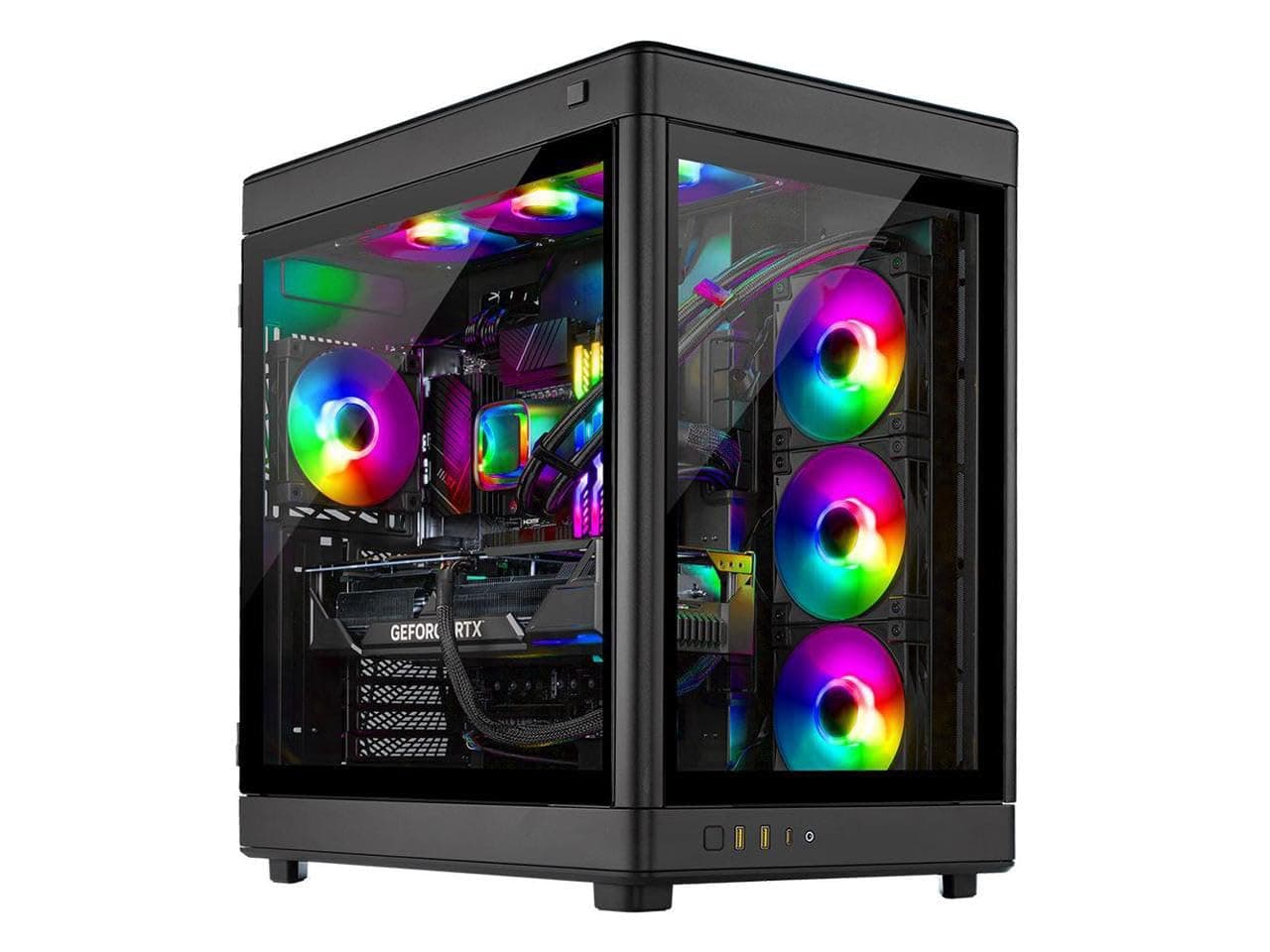 Skytech Prism Gaming PC Desktop, Intel i9 13900K 3.0 GHz (5.4GHz Turbo Boost), NVIDIA RTX 4080 Super 16GB GDDR6X, 2TB Gen4 SSD, 64GB DDR5 RAM 5200 RGB, 1000W Gold ATX 3.0 PSU, 420mm ARGB AIO, Wi-Fi