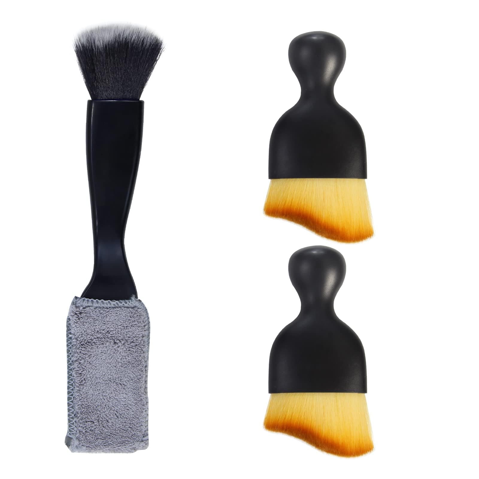 3 PCS Car Interior Detailing Dust Brush, Universal Car Dash Cleaning Soft Brush for Cleaning Panels Air Vent, Dashboard Leather