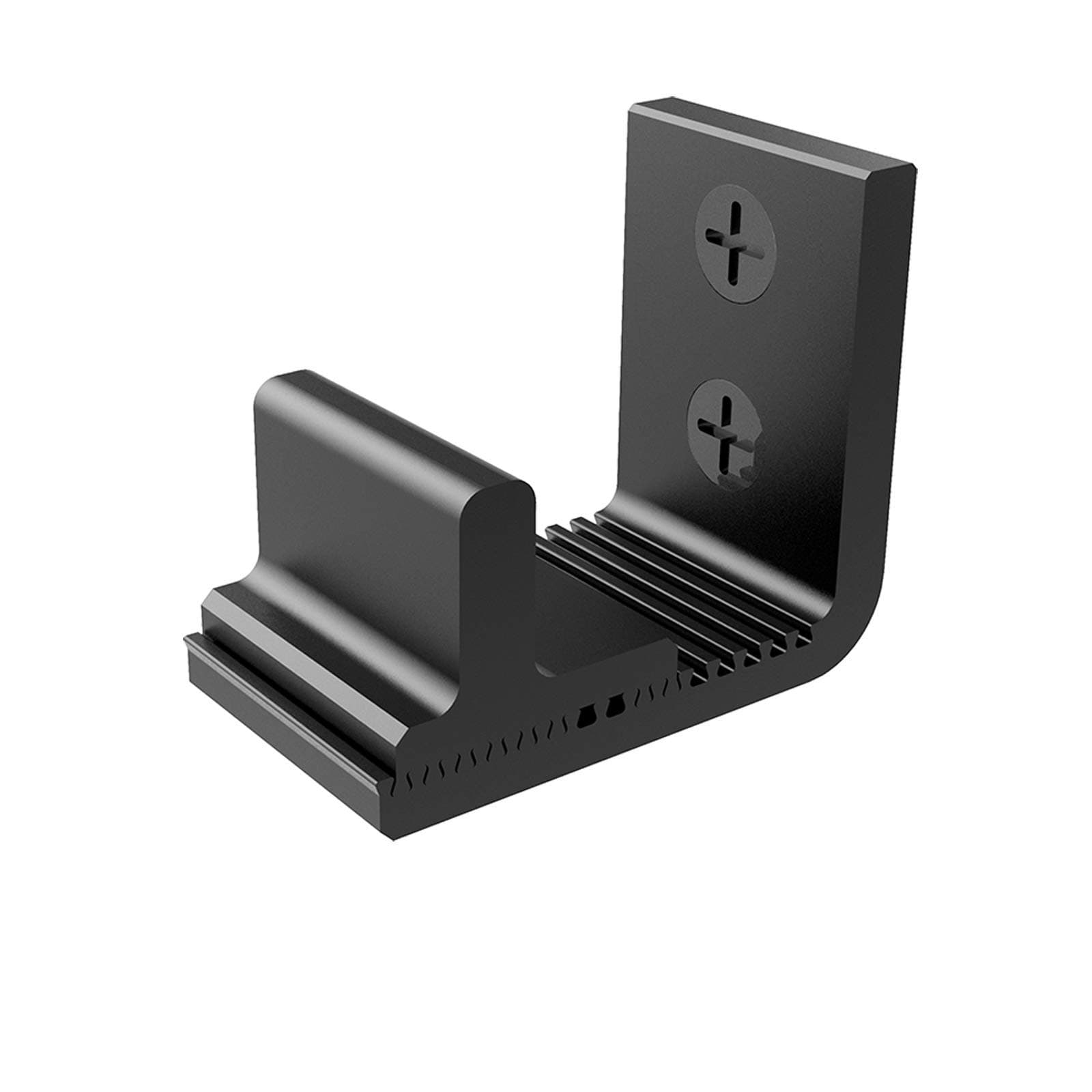 CCJHSliding Barn Door Bottom Floor Guide Adjustable Wall Mount No Need for Ground Drilling（Black 1pcs)