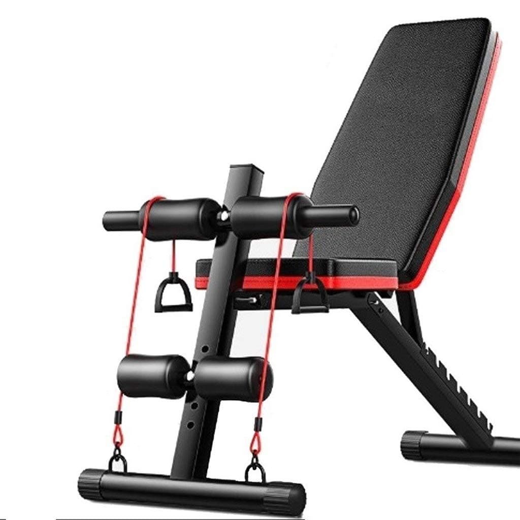YHSport Foldable Sit Up Bench - Adjustable Weight Bench, Dumbbell Bench Multifonctional Workout Bench, Home Training Gym Weight Lifting Bench, Flat Incline Decline Multi Use Exercise Workout Bench