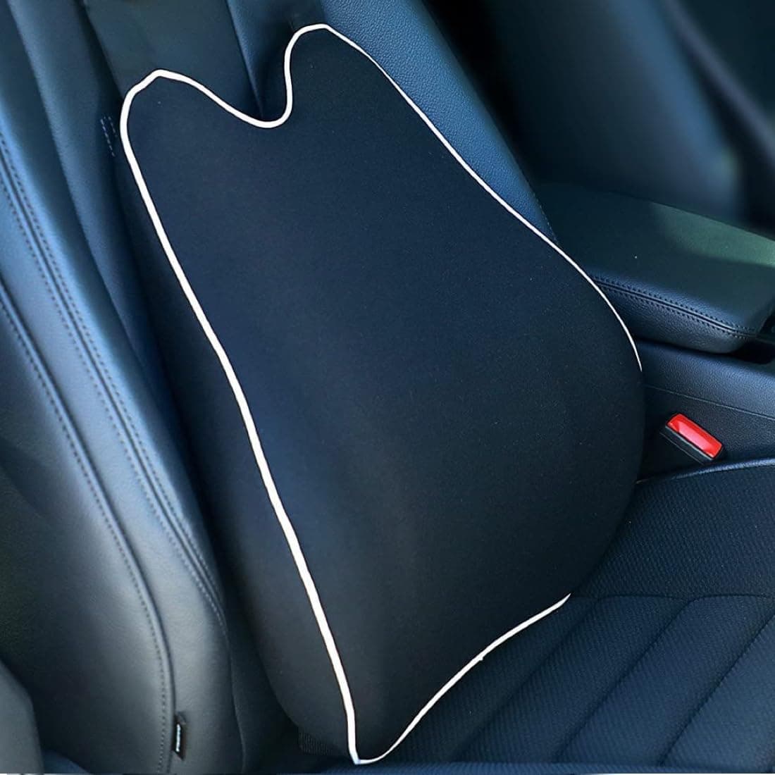 Grin Health Full Lumbar Support (High Coverage) Backrest Pro for Car Seat Back Support, Back Rest Pillow for Lumbar Support Back Pain Relief While Driving, Car, Office