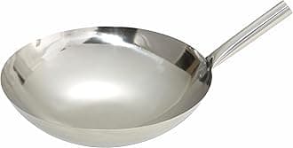 Winco WOK-16N Stainless Steel Wok with Riveted Joint Handle, 16-Inch