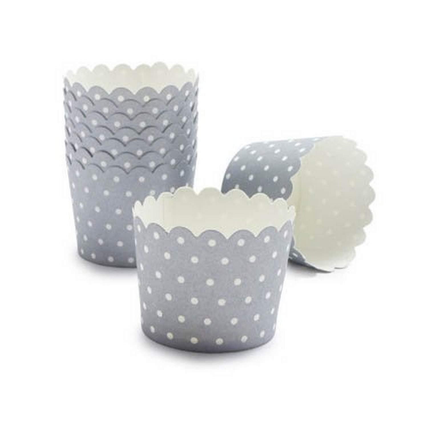 Paper Eskimo Baking Cup, Small, Silver Spot