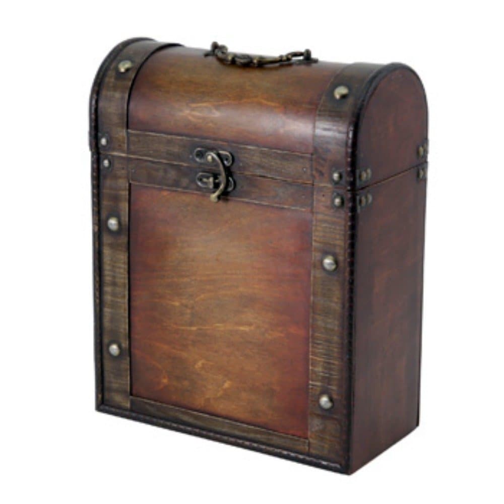 Antique Effect 3 Bottle Wooden Wine Box