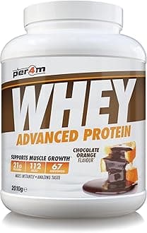 Per4m Whey Protein Powder | High Protein Shake for Muscle Growth & Recovery | Low Sugar Gym Supplement | Sports Nutrition Drink + Amino Acids (2010g, Chocolate Orange)