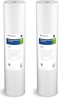 Pentair Pentek DGD-5005-20 Big Blue Water Filter, 20-Inch Whole House Sediment Filter Cartridge Replacement, Dual-Gradient Density Spun Polypropylene, 20" x 4.5", 5 Micron, (Pack of 2), White