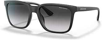 A|X Mens AX4112SU Universal Fit Rectangular Sunglasses, Matte Black/Grey Gradient, 55 mm
