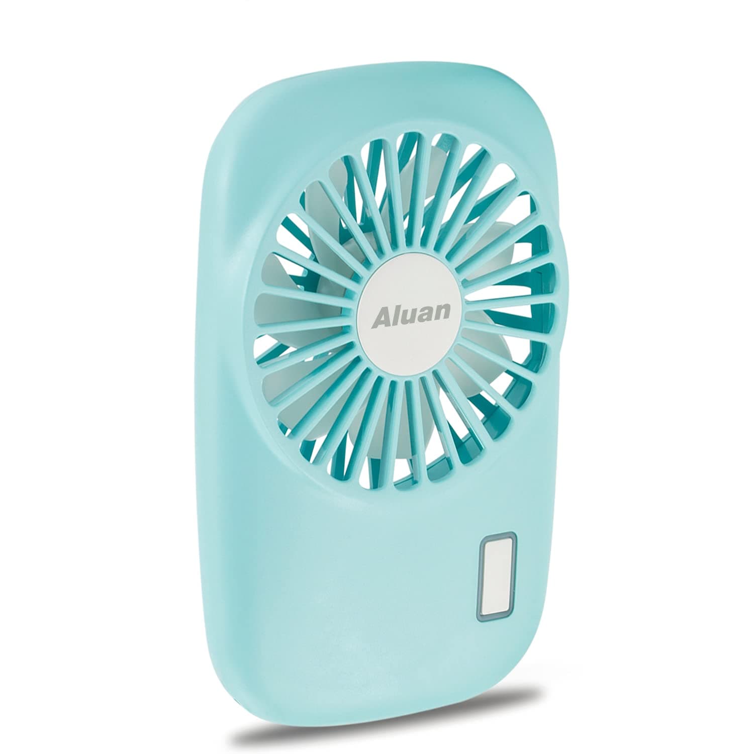 Aluan Handheld Mini Fan Powerful Small Personal Portable Speed Adjustable USB Rechargeable Eyelash Fan for Kids Girls Boys Woman Man Home Office Outdoor Travel, Blue