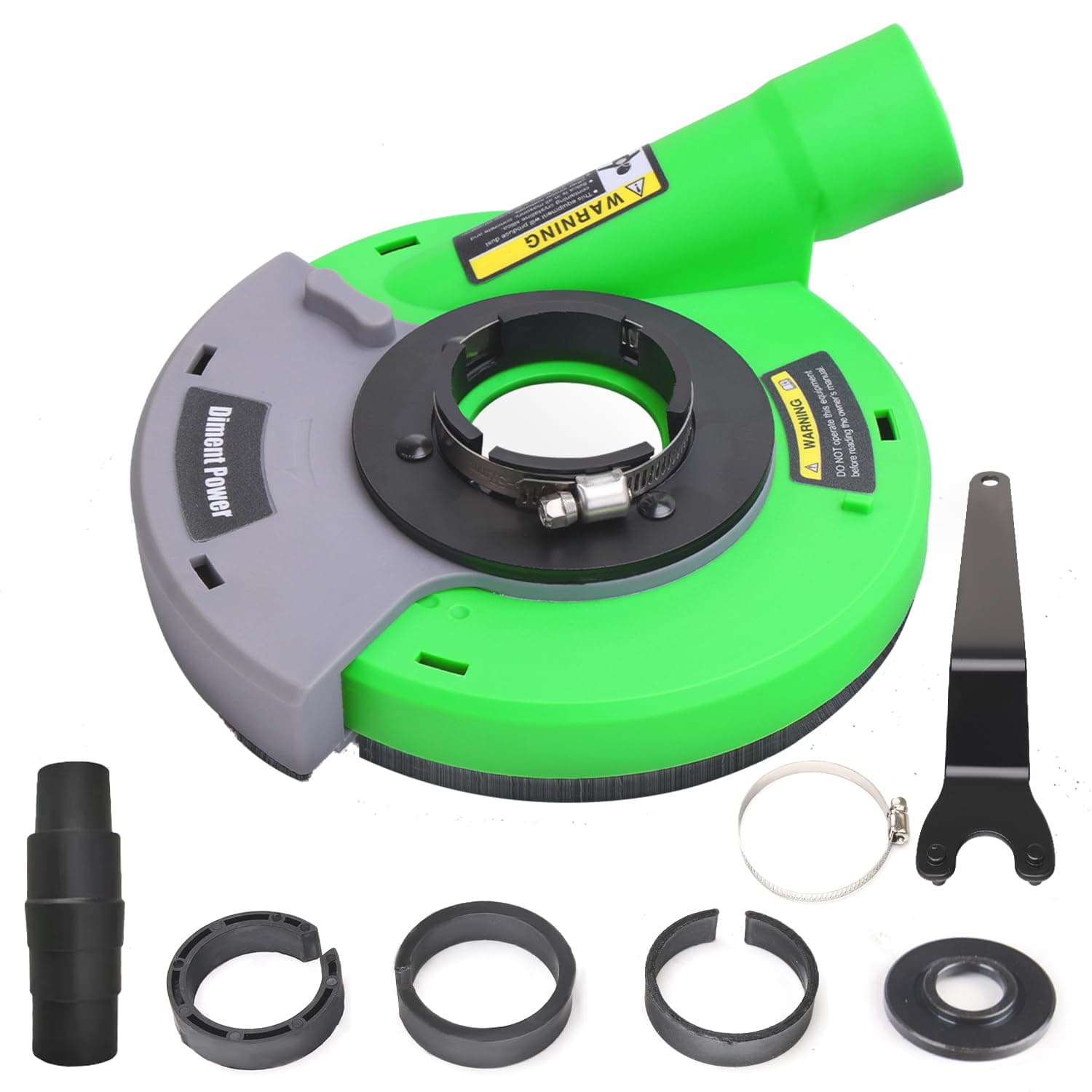 Diment Power Dust Shroud for Angle Grinder 4.5 Inch /5 Inch Universal Surface Grinding Shroud for Concrete, Cement, Marble, Rock, Granite（115mm / 125mm）