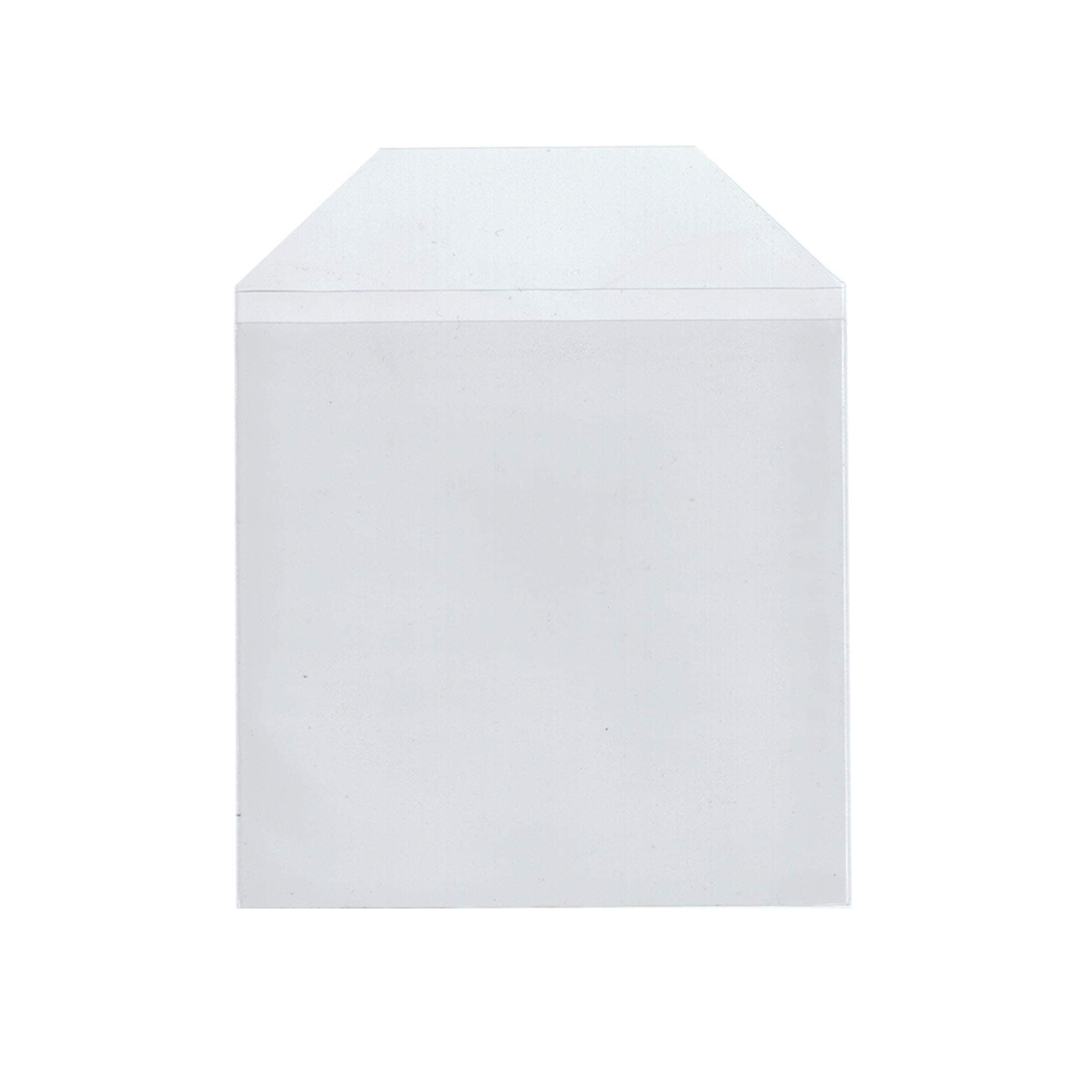 100 Pieces Clear Transparent CPP Plastic CD DVD Sleeves Envelope Holder, 100 Micron Thickness.