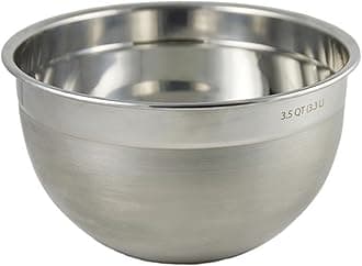 Tovolo Medium Stainless Steel Mixing Bowl 3.5 Quart Nesting Metal Bowl with Rounder Lip Edge, Dishwasher Safe Single Metal Bowl Kitchen Prep Essential, Whisking Bowl for Baking and Cooking