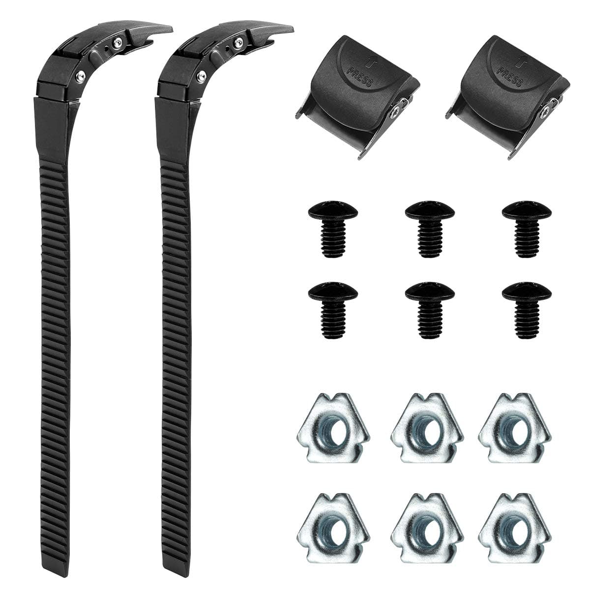 LIOOBO 2 Set Replacement Inline Skate Strap Parts Adjustable Roller Brake Replacement Skating Shoes Energy Buckles with Screws Nuts Suit Roller Skate Accessories for Men Women Boys Girls Kids