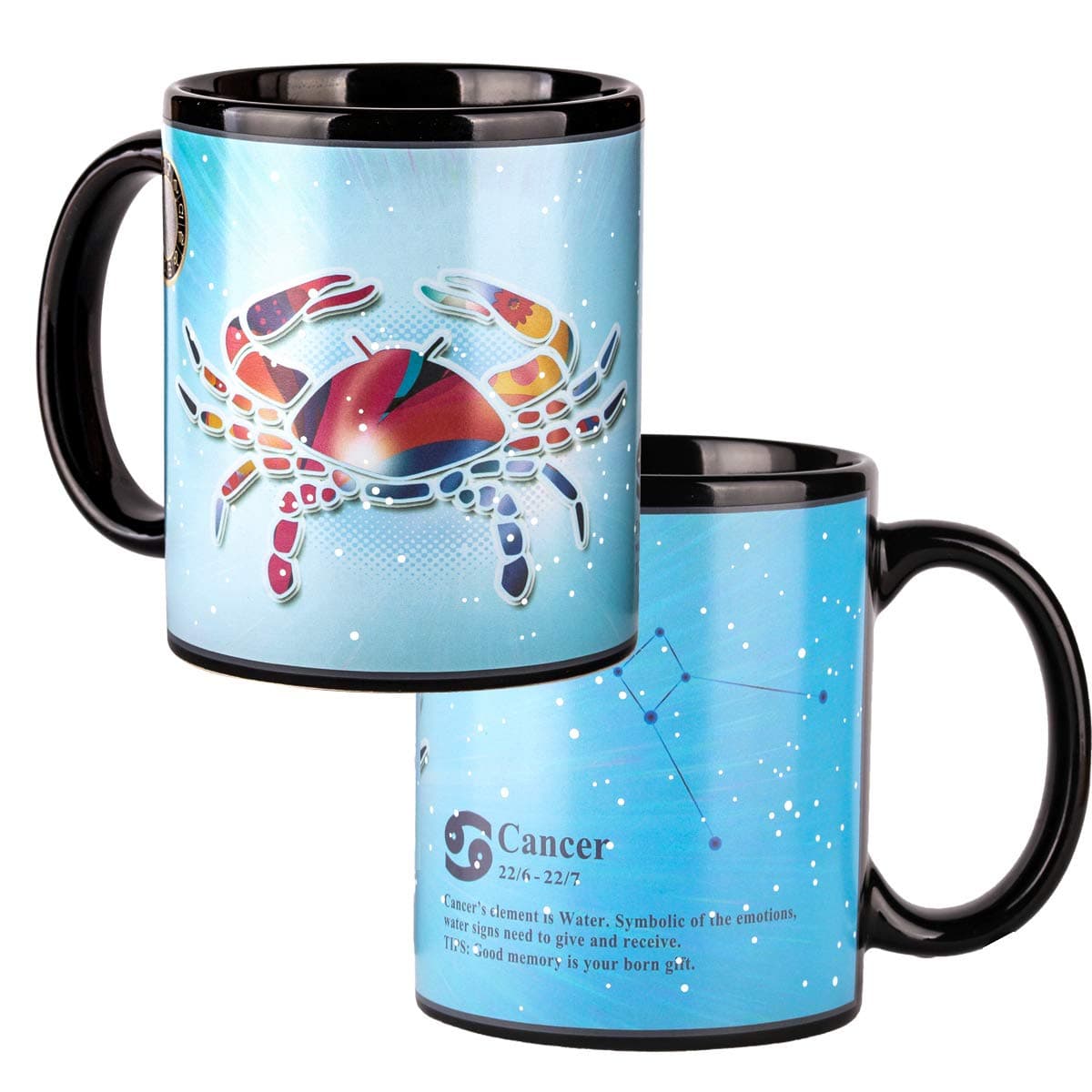 Constellation Mug 12 OZ Color Changing Mug Ceramic Magic Heat Changing Coffee Mug Novelty Christmas Gifts - Cancer