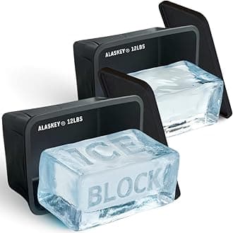 Giant Ice Block Mold (x2) - Shape 12 lbs Ice Bricks - Professional Silicone Mold for Crafting Giant Ice Cubes, Ideal for Revitalizing Ice Baths, Chilled Coolers, and Bartender Accessories